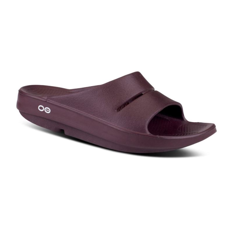 Oofos Men's OOahh Slide Sandal - Cabernet
