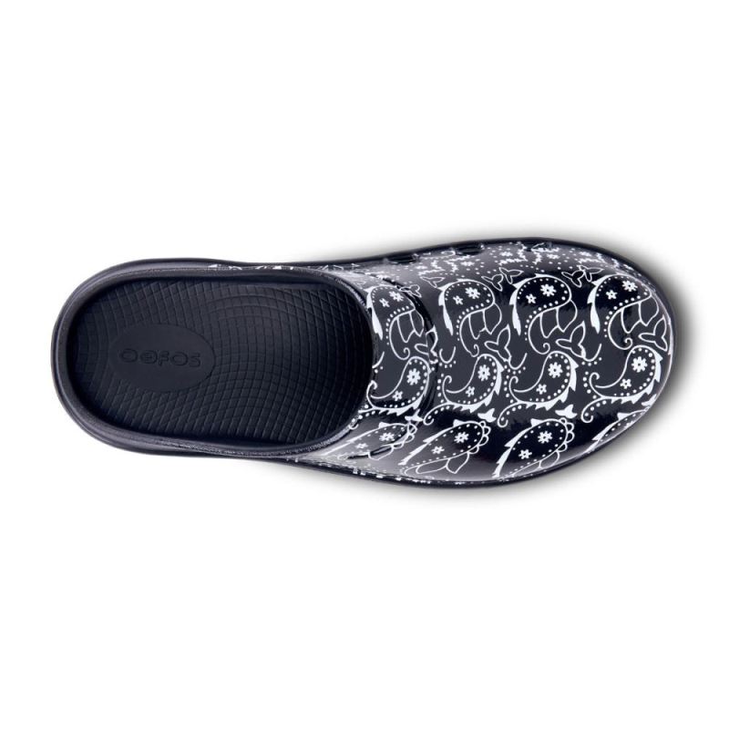 Oofos Women's OOcloog Limited Edition Clog - Black Bandana
