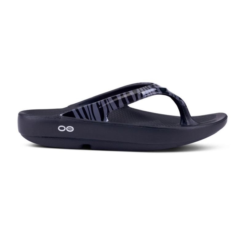 Oofos Women's OOlala Limited Sandal - Gray Zebra