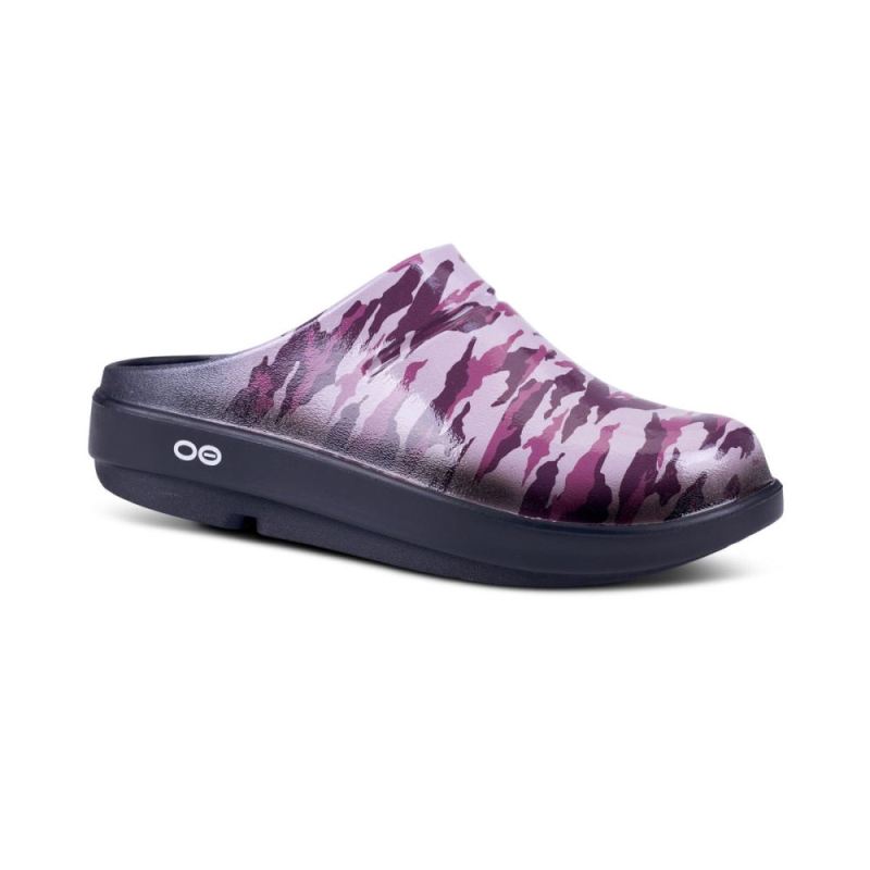 Oofos Women's OOcloog Limited Edition Clog - Purple Camo