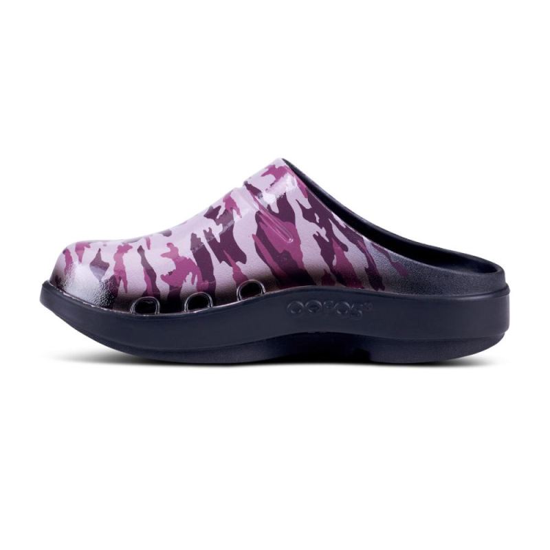Oofos Women's OOcloog Limited Edition Clog - Purple Camo