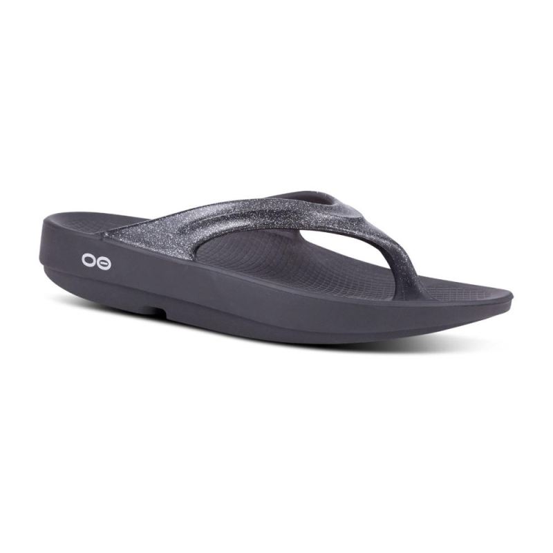 Oofos Women's OOlala Luxe Sandal - Platinum Sparkle