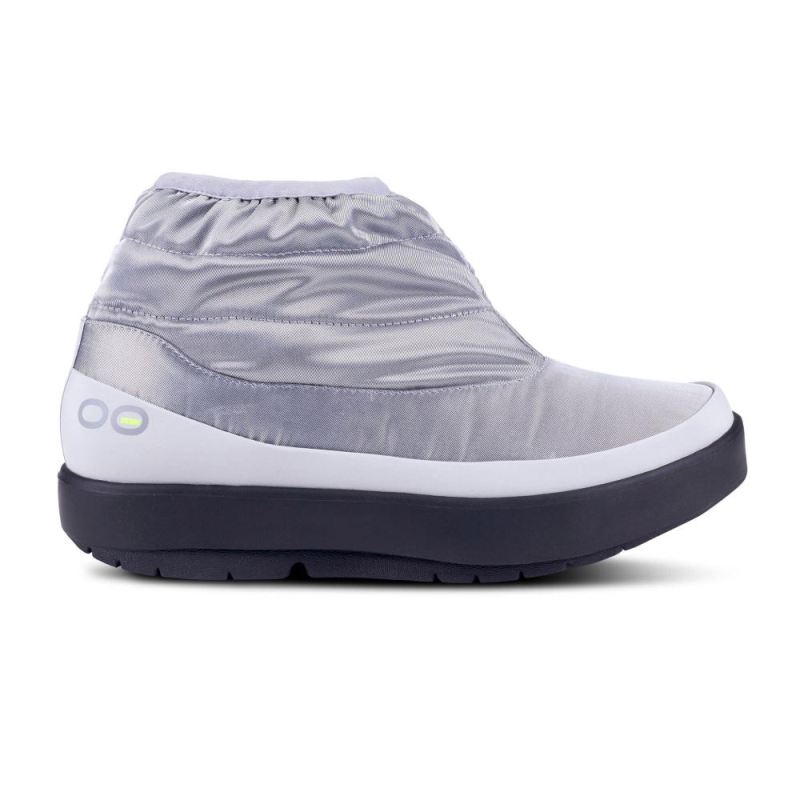 Oofos Women's OOmg Bootie - Metallic Silver