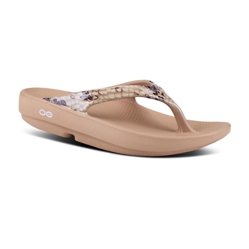 Oofos Women's OOlala Limited Sandal - Desert Snake