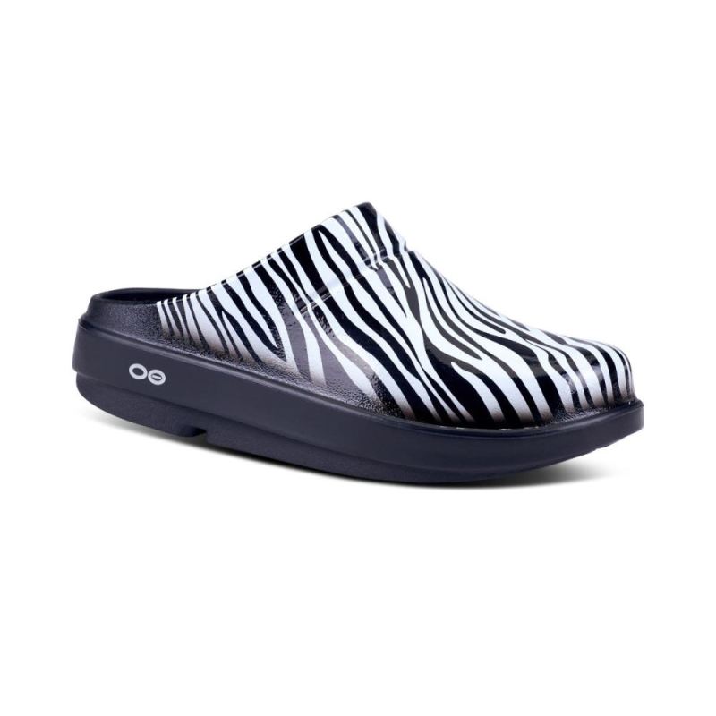 Oofos Women's OOcloog Limited Edition Clog - Zebra