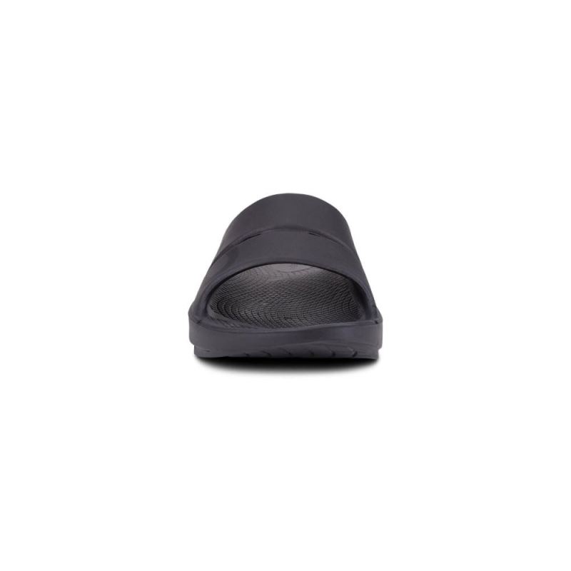 Oofos Women's OOahh Sport Slide Sandal - Black Matte