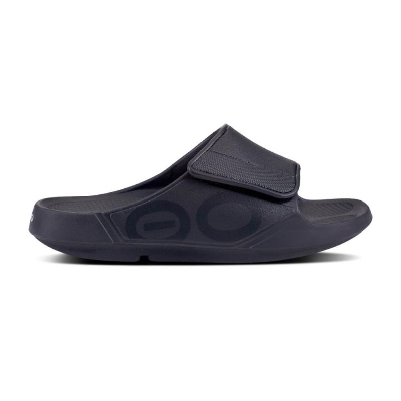 Oofos Women's OOahh Sport Flex Sandal- Matte Black