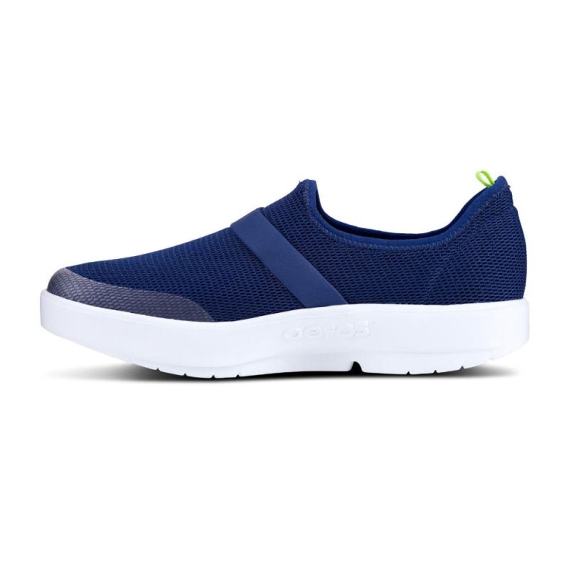 Oofos Women's OOmg Low Shoe - White Navy [OofospxVkELoc] - $99.95 ...