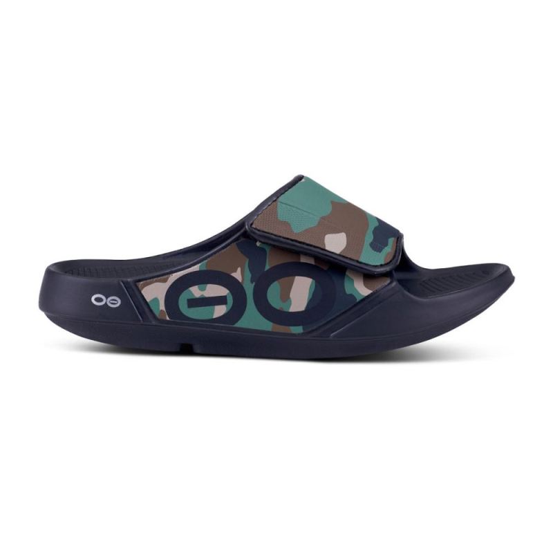 Oofos Women's OOahh Sport Flex Sandal- Woodland Camo