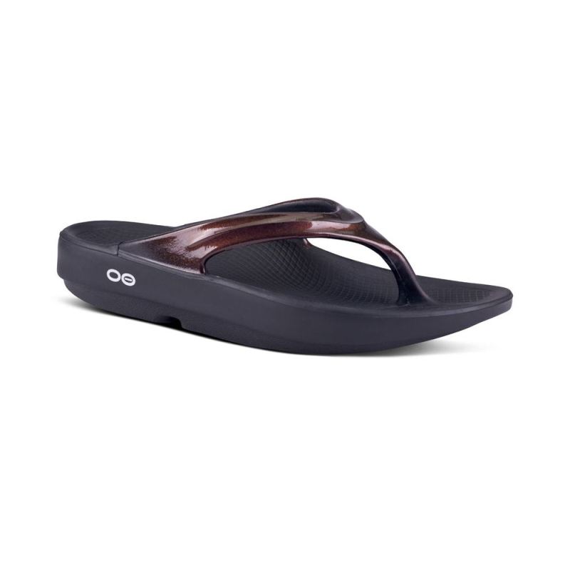 OOfos Women's Oolala Luxe Sandal - Cabernet