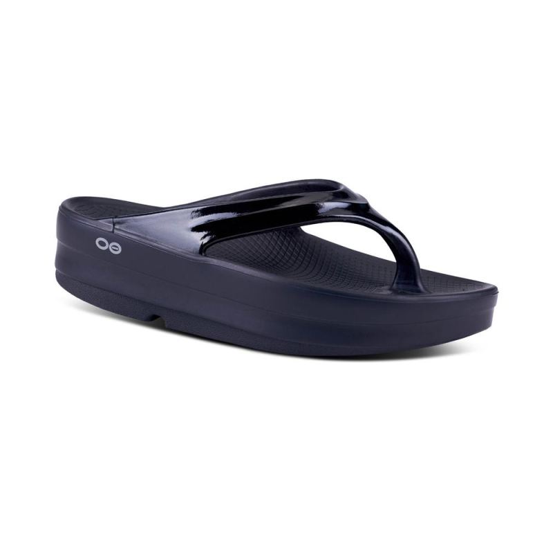 OOfos Women's Oomega Oolala Sandal - Black