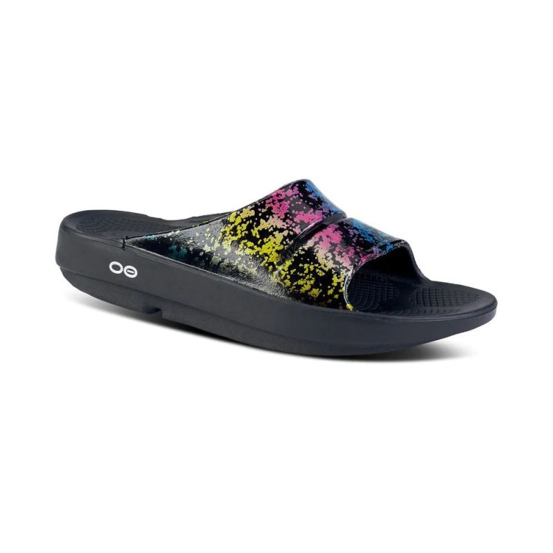 OOfos Women's Ooahh Limited Slide Sandal - 80S Arcade