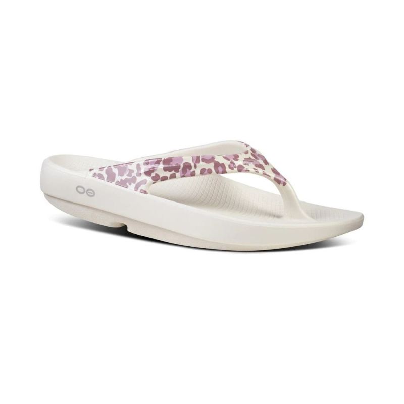 OOfos Women's Oolala Limited Sandal - Rose Leopard