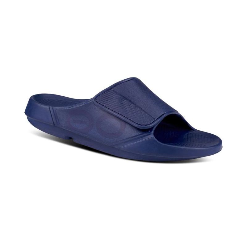 OOfos Women's Ooahh Sport Flex Sandal - Navy